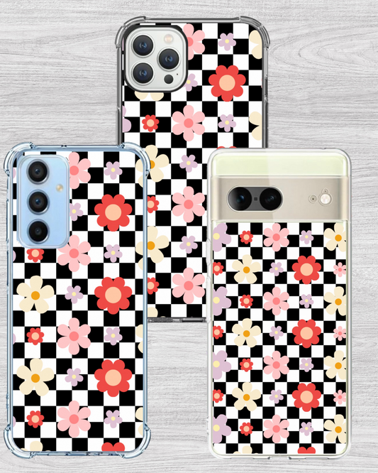 Floral Check Phone Insert