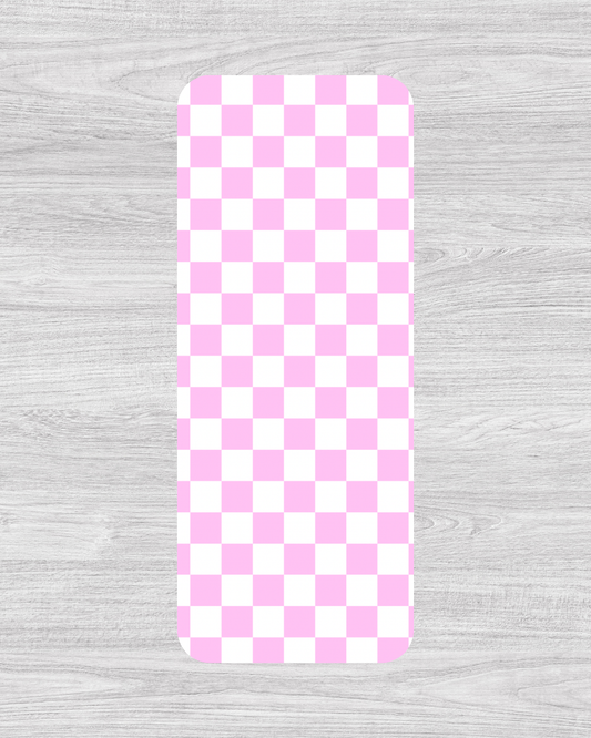 Pink Check Bookmark