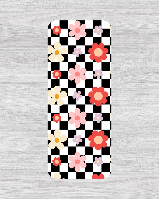 Check Floral Bookmark